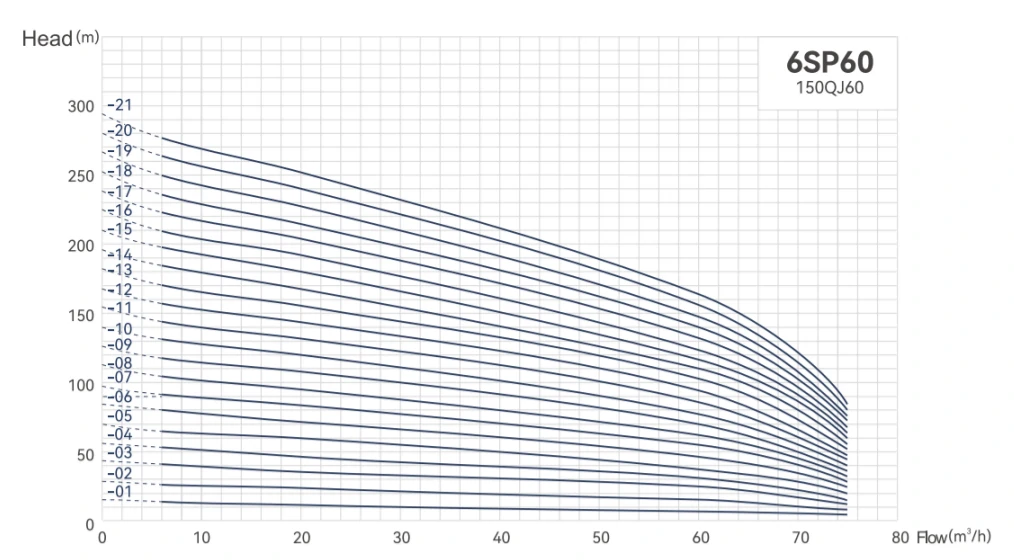 6sp60 Q-H Curve