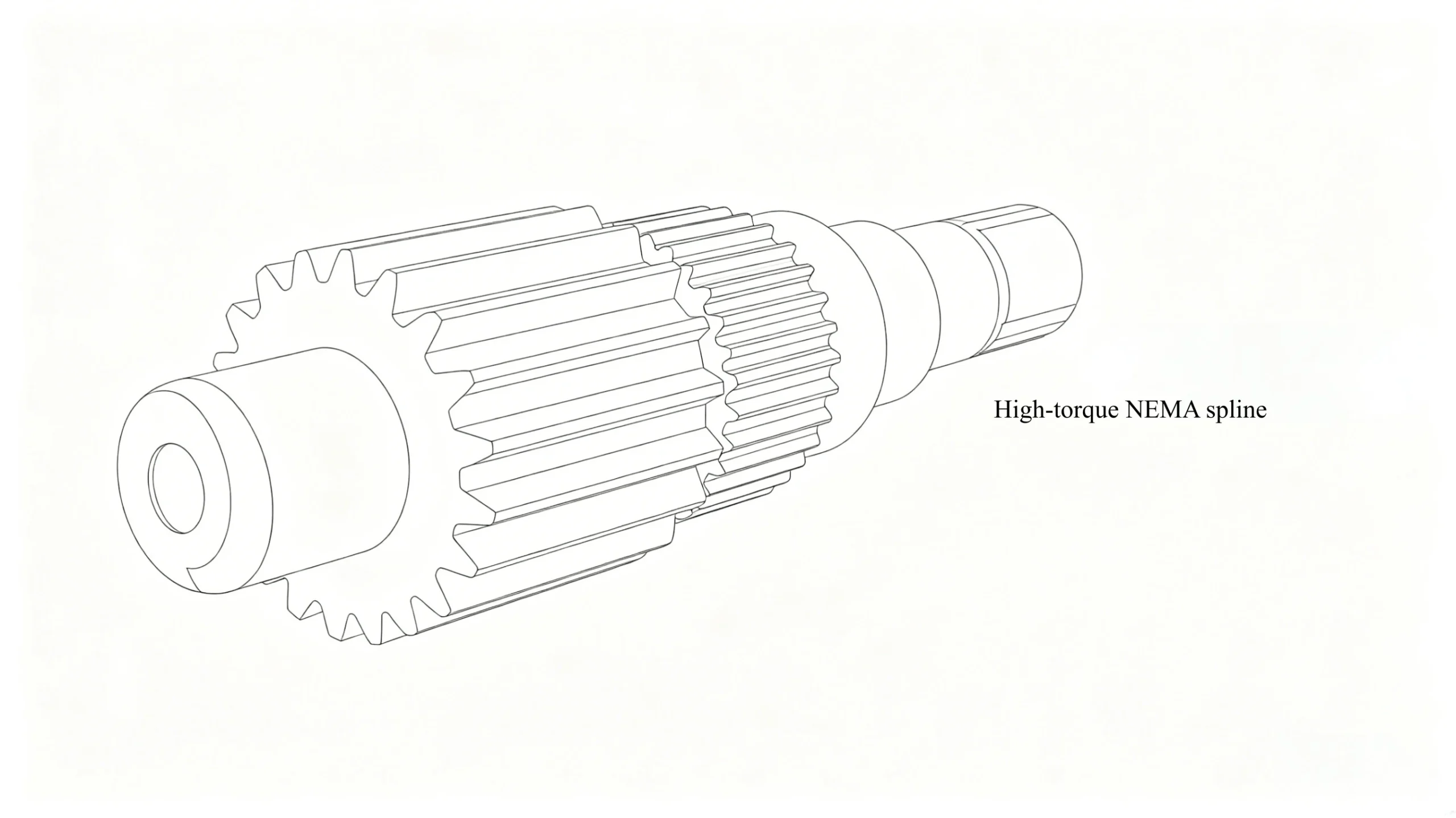 High-torque NEMA spline
