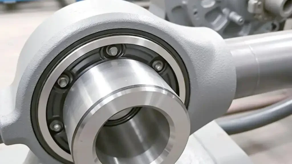 High-precision ball bearings used in the motor assembly of a high volume 6 inch submersible pump.